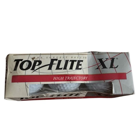 Team Buckwheats Logo Top Flight High Trajectory Golf Balls Red 4 New Box Of 3 - Picture 4 of 4